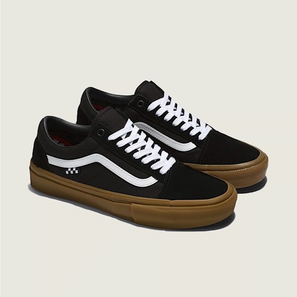 Vans Black and Gum Sole Sneakers